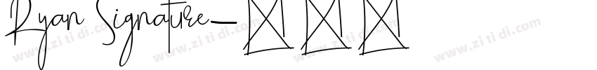 Ryan Signature字体转换